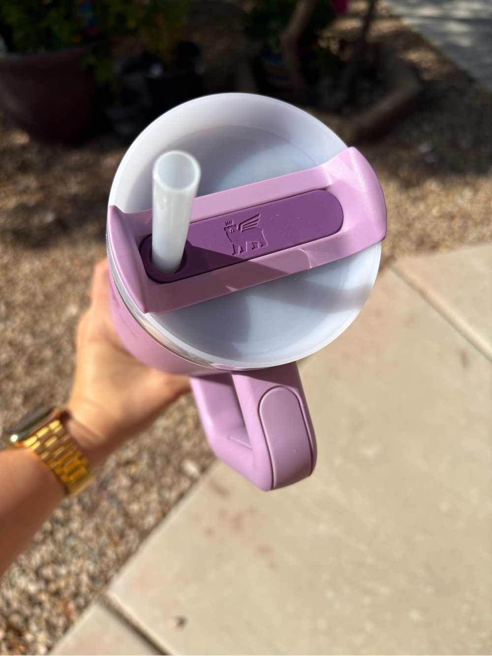 Stanley Lilac Quencher Tumbler with Handle and Straw - Picture 4 of 5